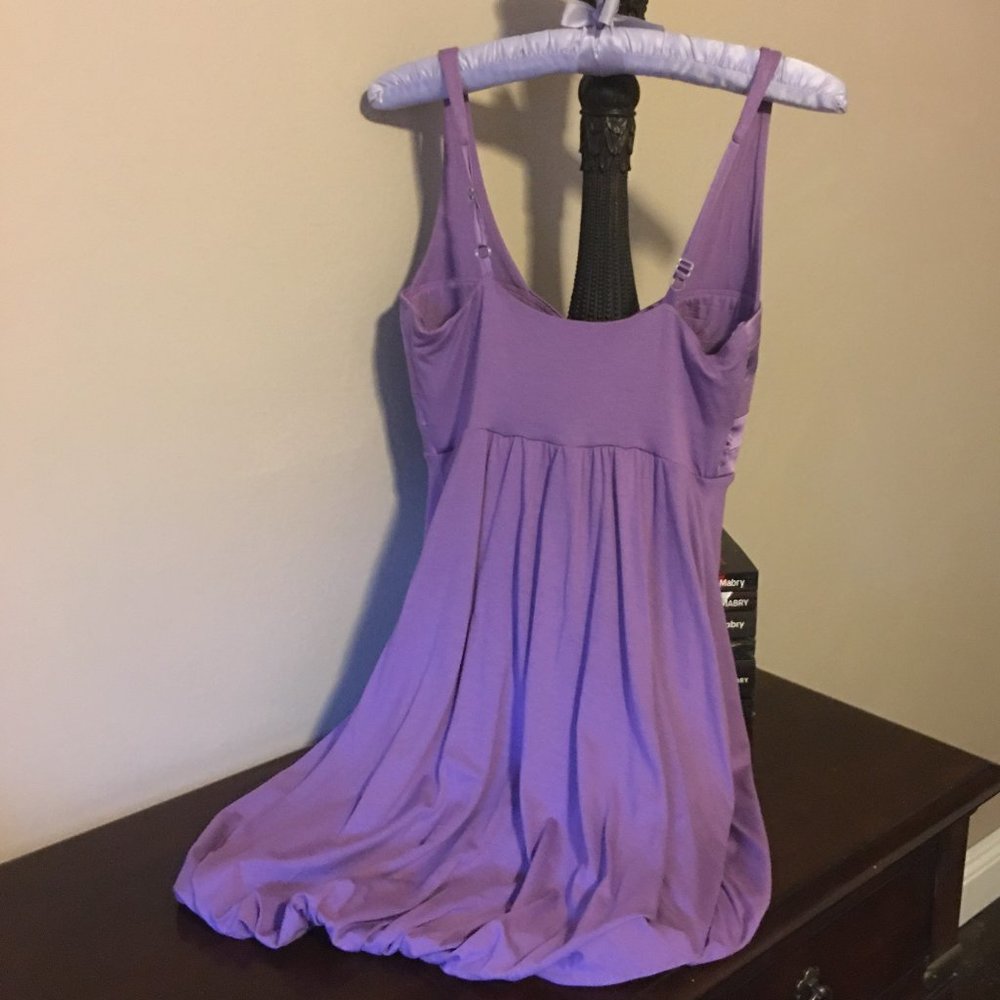 BEBE Sweet Lilac Bubble Dress  |  XSMALL - Picture 4 of 12